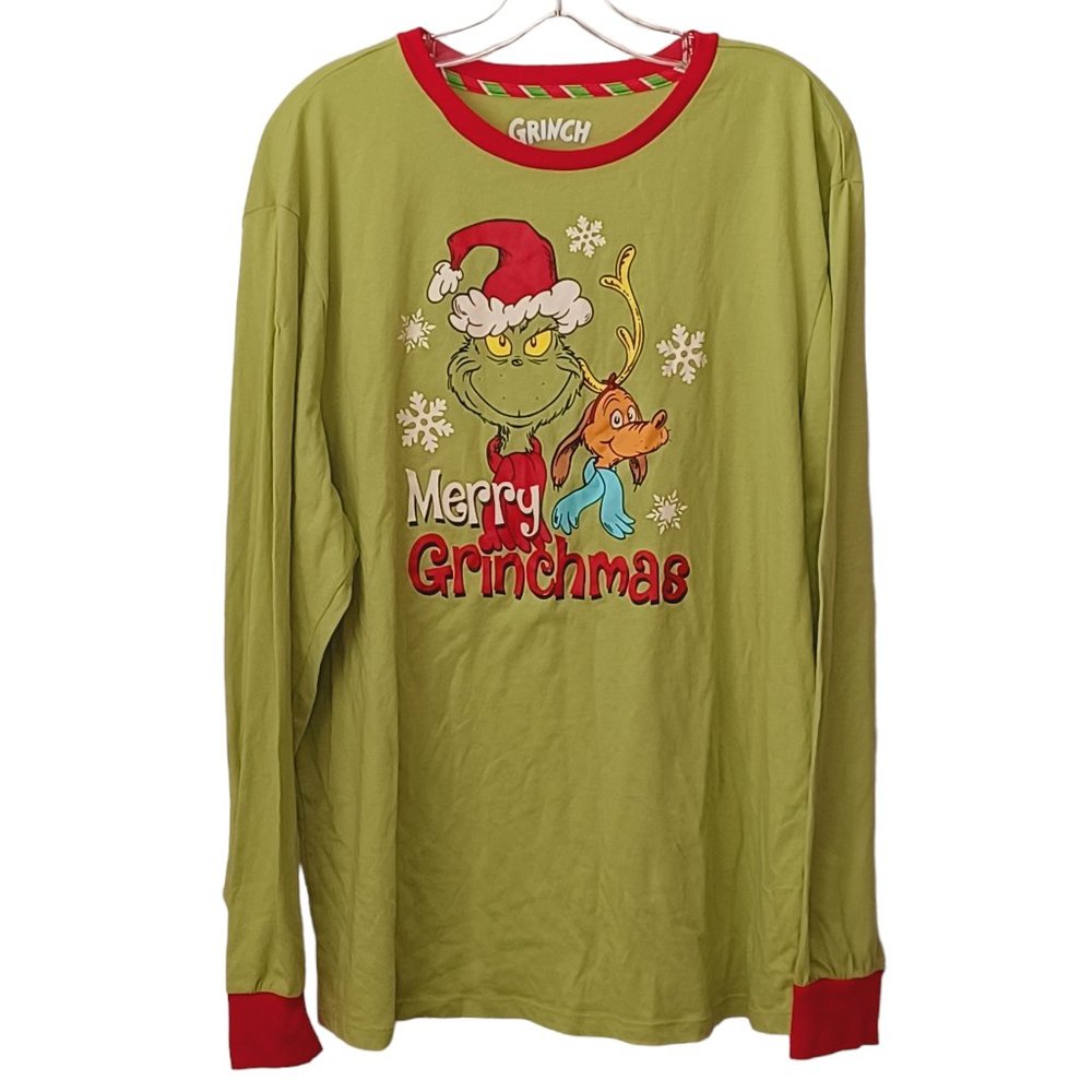 Grinch Long Sleeve Pajama Top Size Large